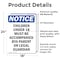 Signmission Children Under 18 Must Be Accompanied, 18 in W x Rectangle, Vinyl Decal OS-2PACK-NS-D-1824-V-10582 - alternate 2